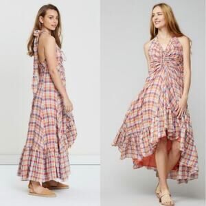 Free People Rainbow Dreams Plaid Dress